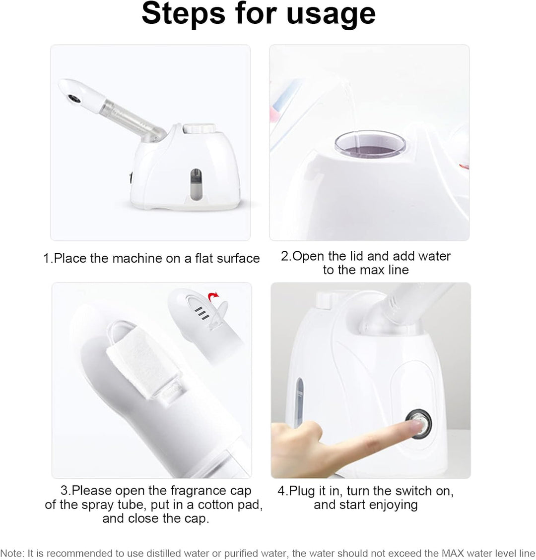 TaFoyu Gesichtsdampfer Gesichtssauna Nano Ionic Gesichtsdampfer, Facial Steamer, Schönheit Spa Persö