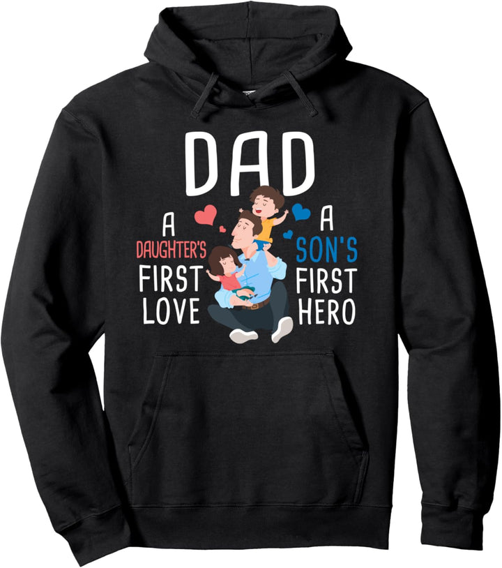 Vater Sohn und Tochter Spruch Pullover Hoodie