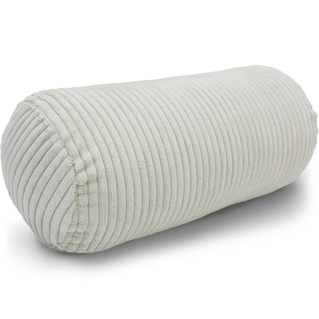 Amilian Nackenrolle mit Bezug 40x15 cm – Cord Kissen mit Füllung – Waschbar – Für Erwachsene & Kinde