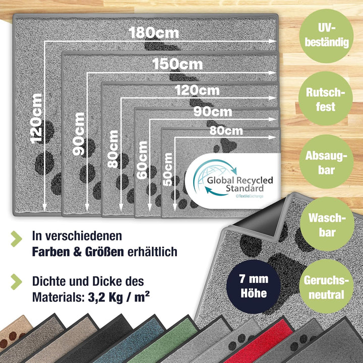 KESSER Schmutzfangmatte Profi Fussmatte in vielen Grössen, Türmatte, Teppich, Fussabtreter & Fussabs