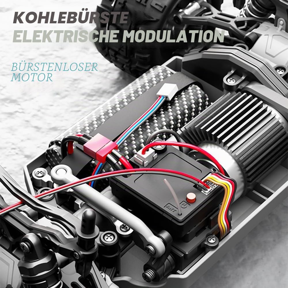 X-Verse 1:18 Ferngesteuertes Auto, 40KM/H Kohlebürste Motor RC Hohe Geschwindigkeit Offroad Drift Re
