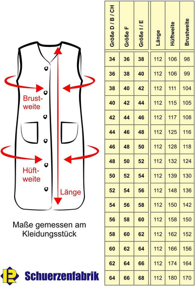 Kittel Schürze Dederon Nylon Kittelschürze versch. Farben 58 Design 1, 58 Design 1