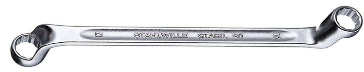 STAHLWILLE Nr. 20 Doppelringschlüssel StahlwilleSTABIL Schlüsselweite 16x17 mm, L.255 mm Silber 16 x