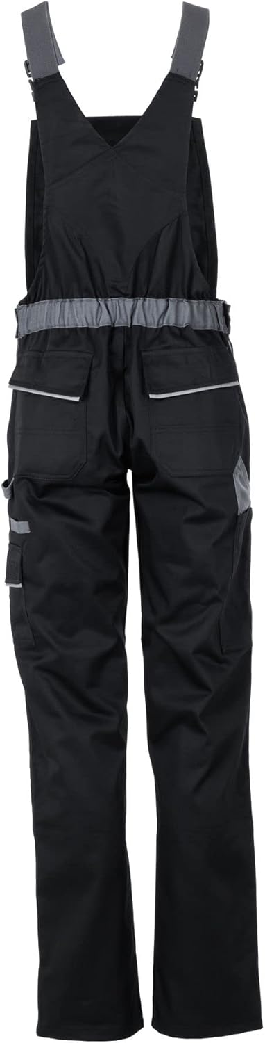 Planam Highline Damen Latzhose, viele Farben, alle Grössen 48 schwarz/schiefer/zink, 48 schwarz/schi
