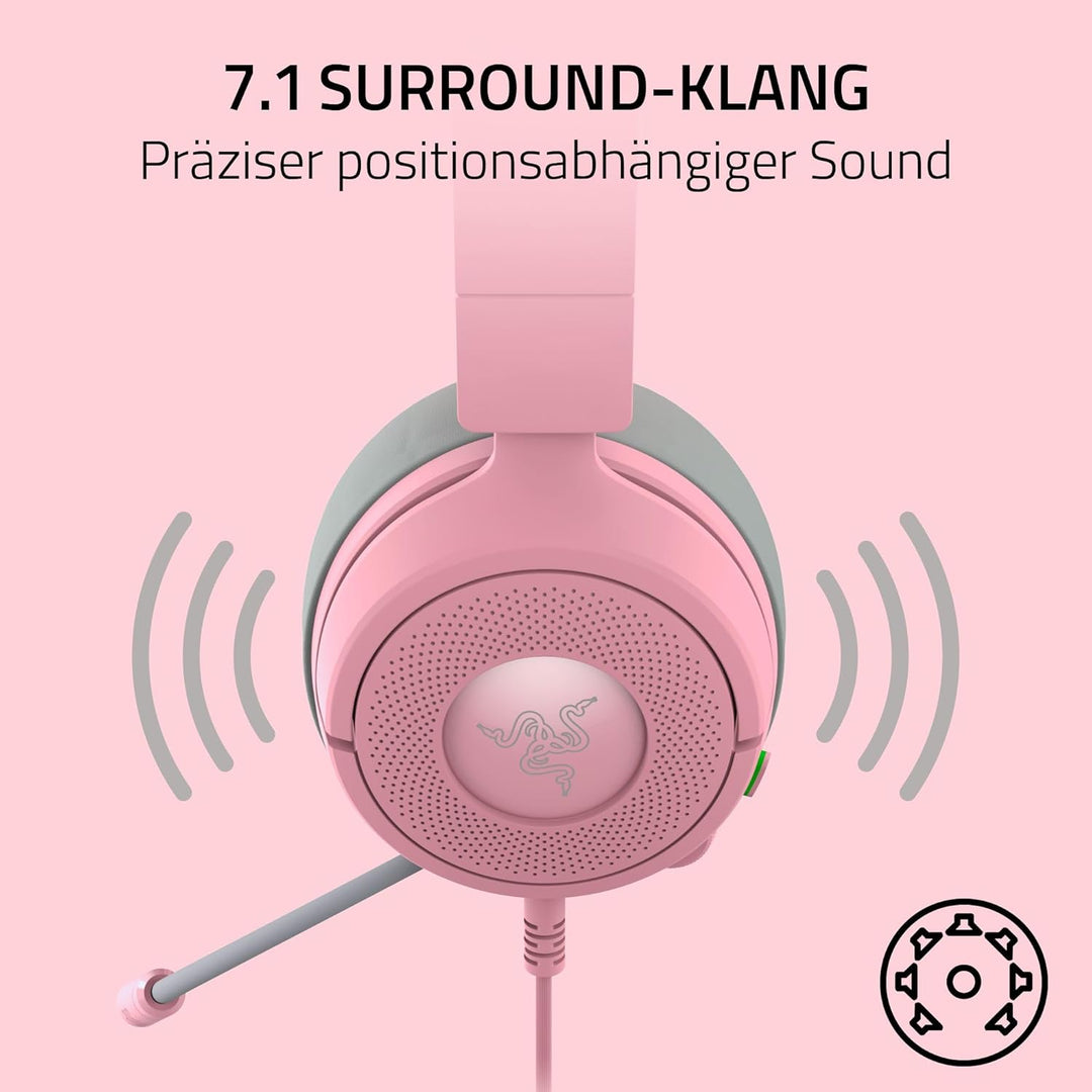 Razer Kraken Kitty V3 X - Kabelgebundenes Kitty-Headset für Gaming - Kultige Kitty-Ohren - 270g leic