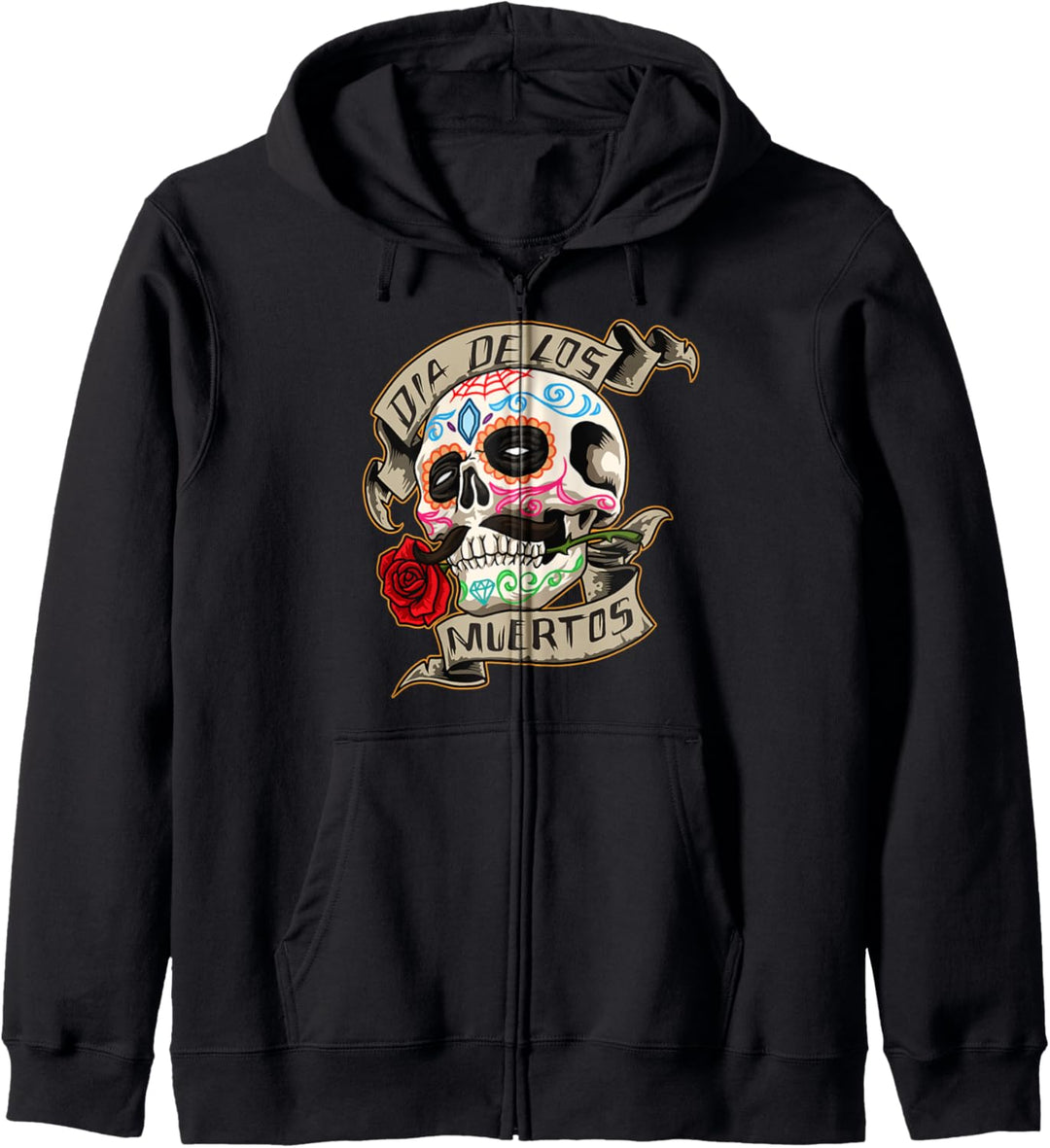 Dia De Los Muertos Calavera - Tag der Toten Zuckerschädel Kapuzenjacke