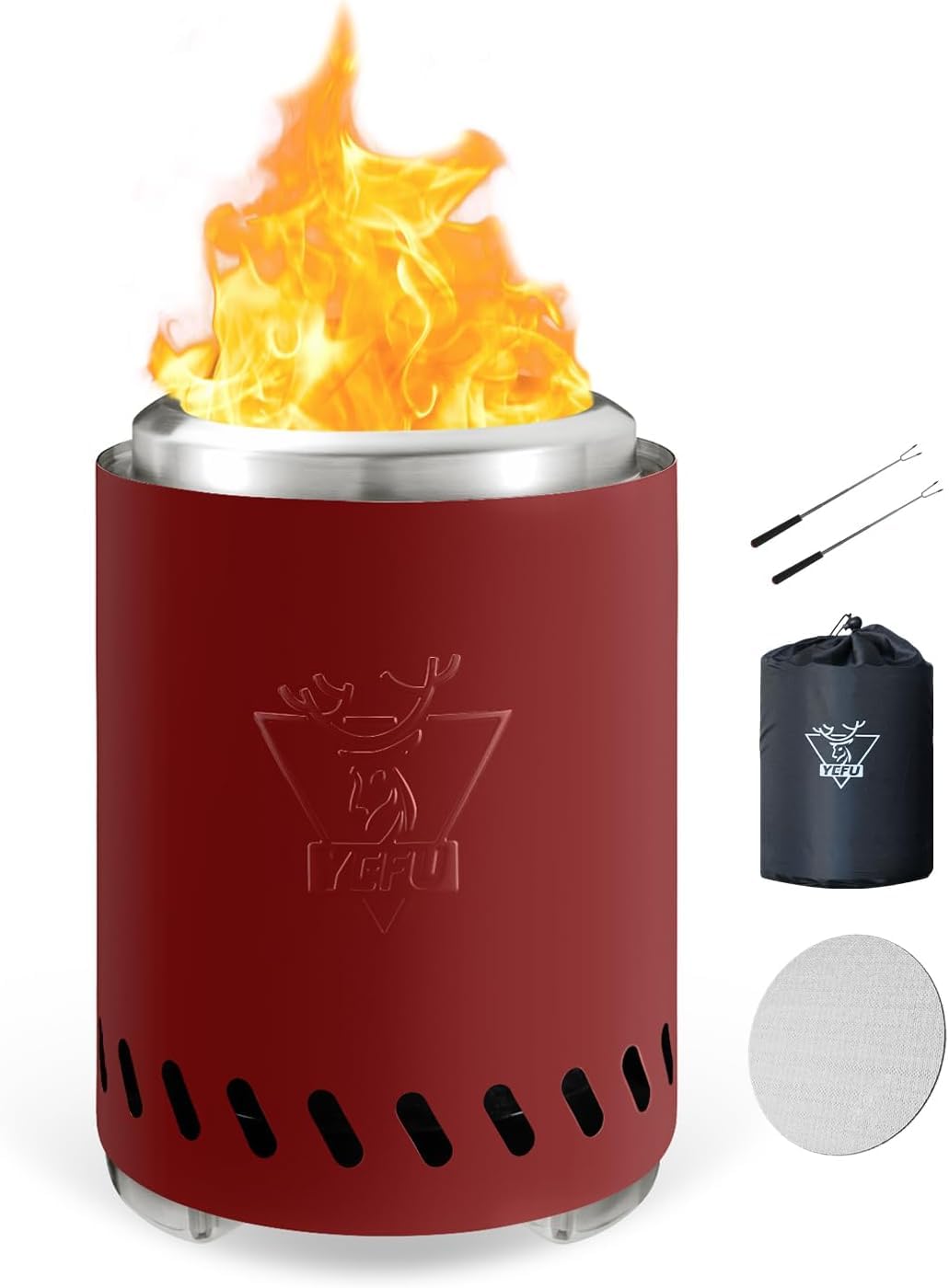 Generic Rauchfreie Feuerstelle,Tischfeuerstelle Feuerstelle Rauchfrei Campingkocher für den Aussenbe