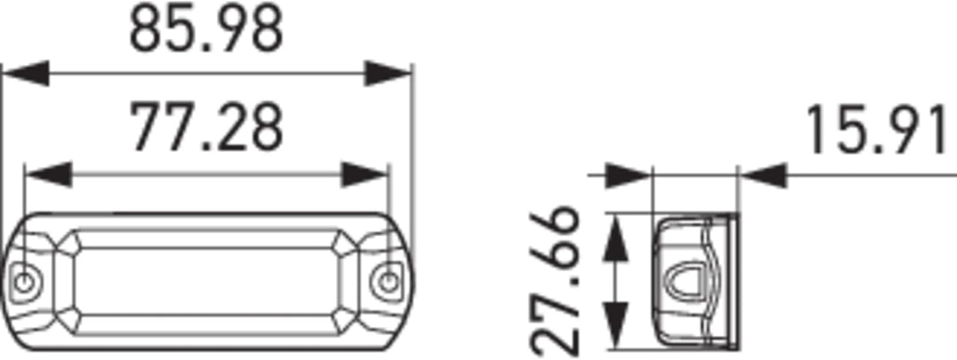 HELLA - LED-Blitz-Kennleuchte - BST - 12/24V - blau - Anbau/Schraubanschluss - Kabel: 150mm - Stecke