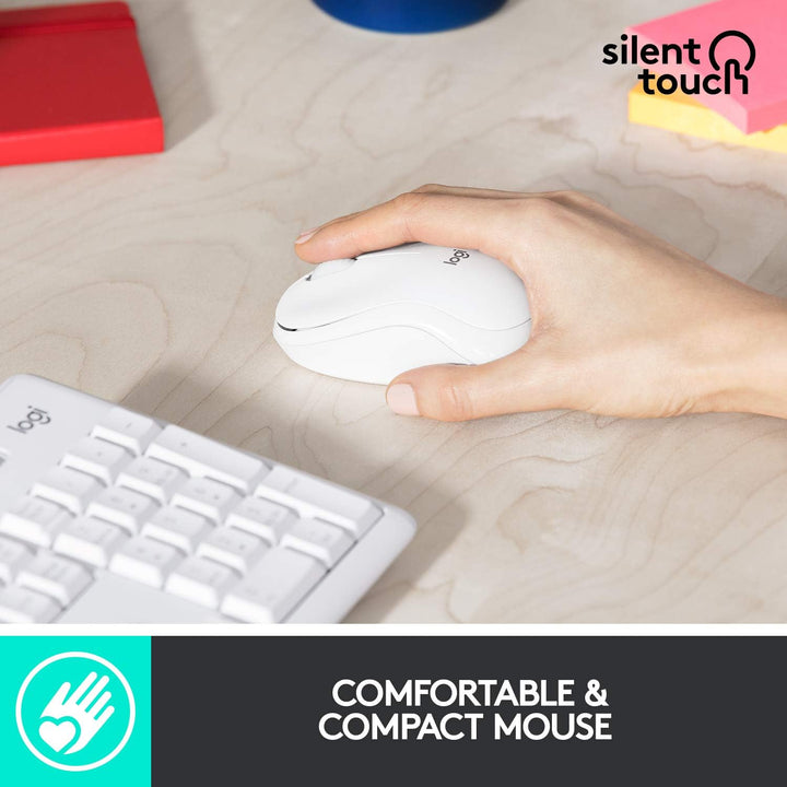 Logitech MK295 kabelloses Tastatur-Maus-Set mit SilentTouch-Technologie, Shortcut-Tasten, optischer