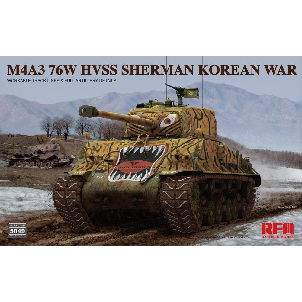 Rye Field Model Modell Panzer M4a3 76 W Hvss Sherman Korean War