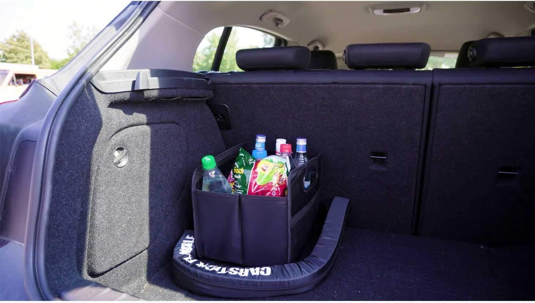 2 Stück Faltbare Kofferraumtasche schwarz hohe Tragkraft Polyester Klappbox Flexbox