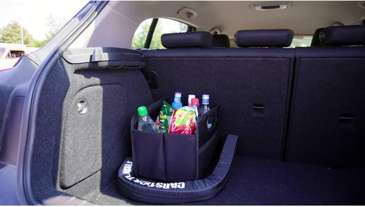 2 Stück Faltbare Kofferraumtasche schwarz hohe Tragkraft Polyester Klappbox Flexbox