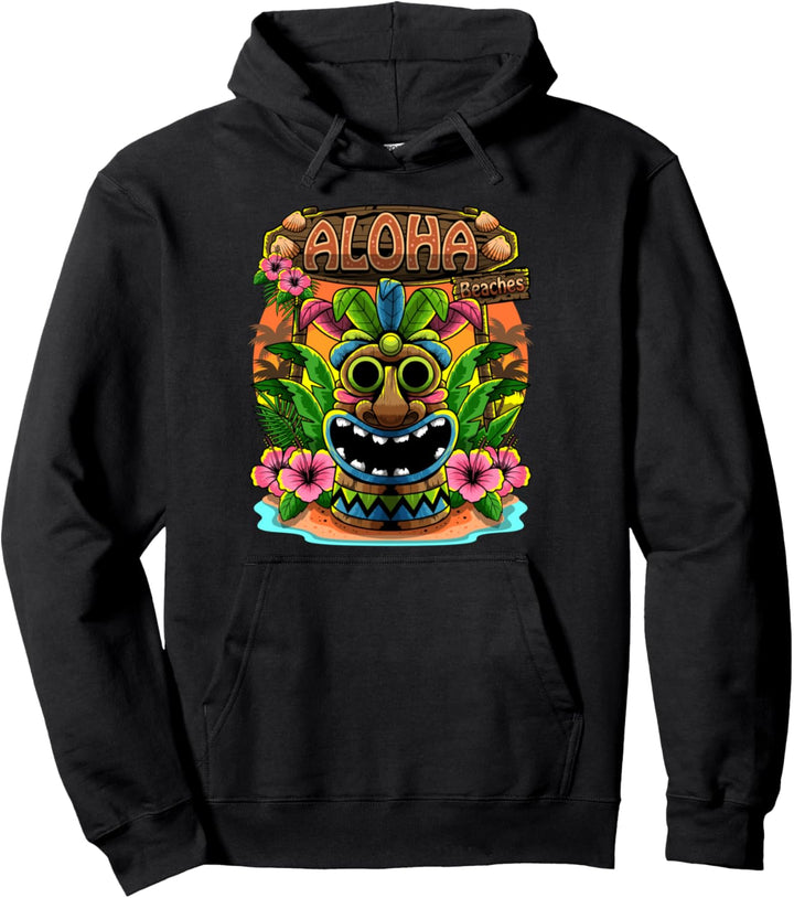 Aloha Strände Strandurlaubsausflug Hawaii Hawaii Hibiskus Pullover Hoodie