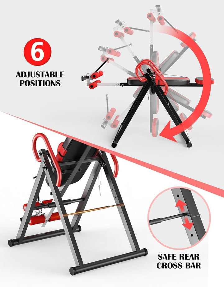 YOLEO Verstellbarer/Faltbarer Inversionsbank Mit Dreifacher Sicherheitsverriegelung, Schwerkraftrain