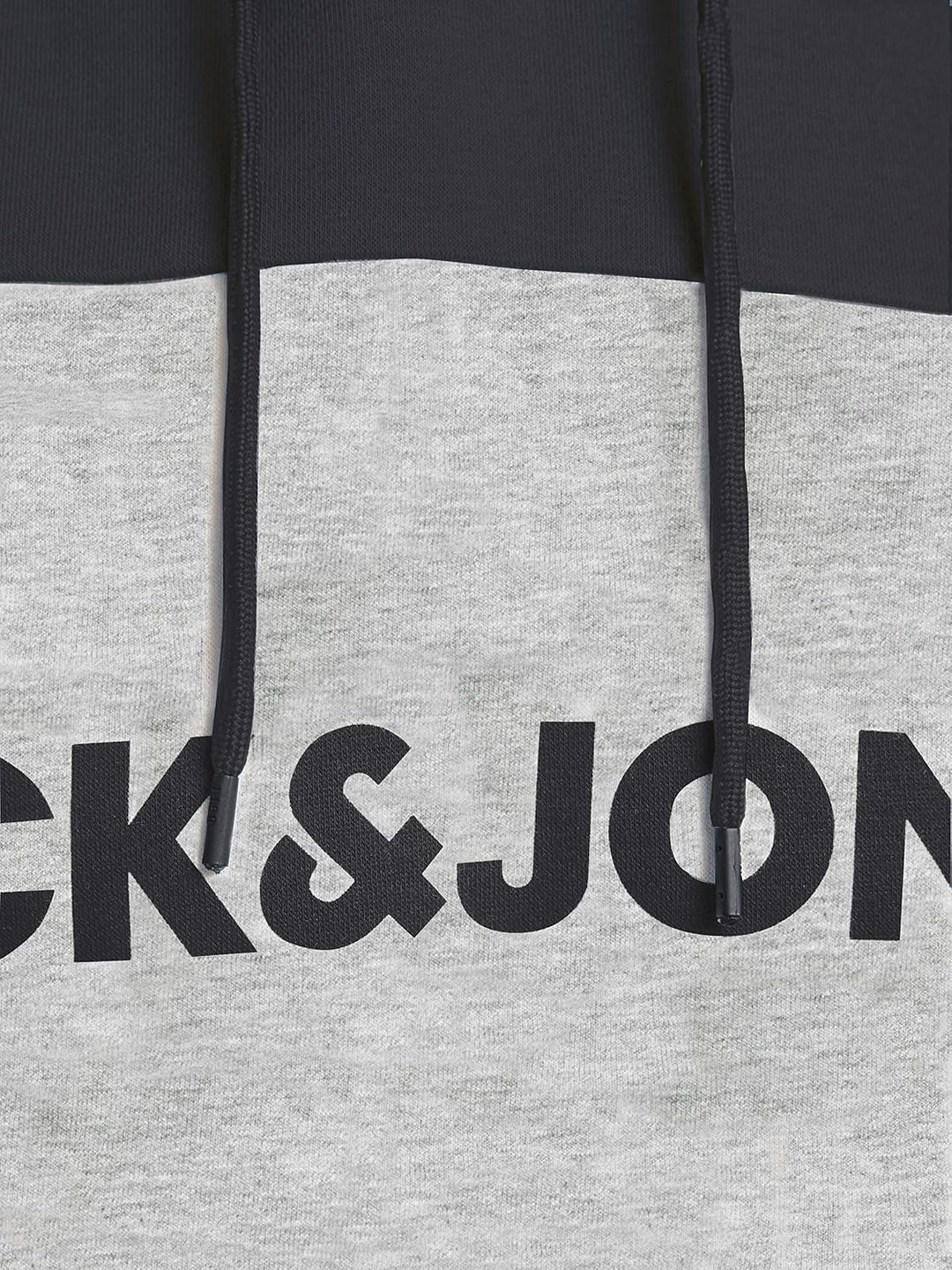 JACK & JONES Herren Warmer Print Hoodie Logo Sweater Pullover Basic Kapuzen Sweatshirt JJELOGO XS Sc