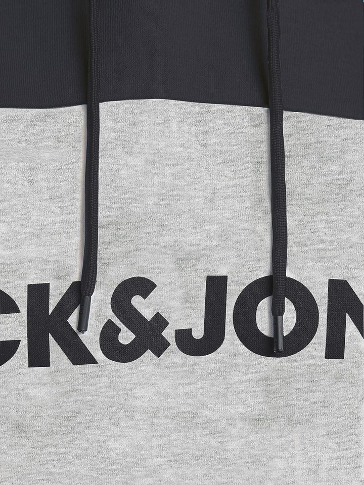 JACK & JONES Herren Warmer Print Hoodie Logo Sweater Pullover Basic Kapuzen Sweatshirt JJELOGO XS Sc