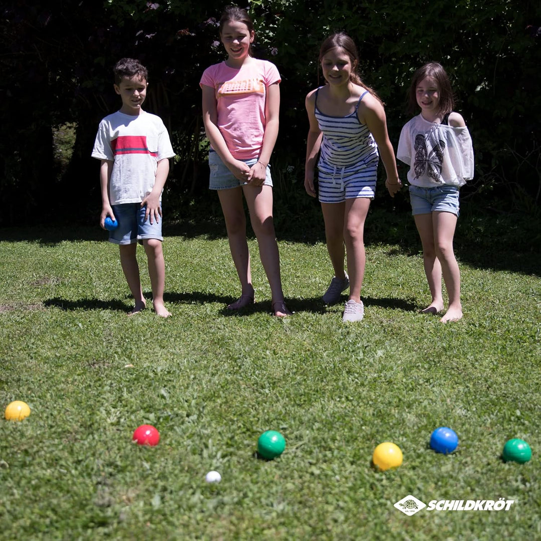 Schildkröt® Fun Boccia Set, 4x 2 Kunstoffkugeln, 1x Zielkugel, in wiederverschliessbarer Tragetasche