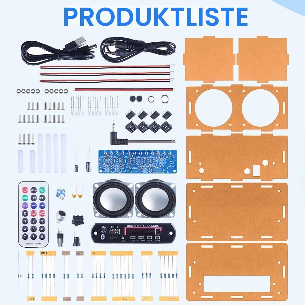 Elektronik Bausatz Radio, 87.5-108MHZ DIY Elektronik Löten Bausatz Bluetooth Lautsprecher, Löt Bausa