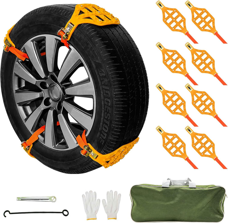 Universal Schneeketten Einstellbare Traktionsketten für Reifenbreiten von 165–275 mm (6,5–10,83 Zoll