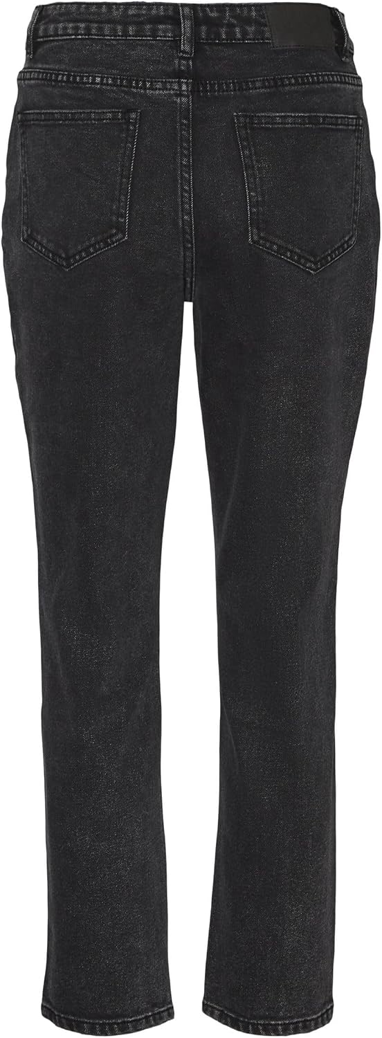 Vero Moda Female Straight-Fit VMBRENDA Hohe Taille Hohe Taille Jeans 27W / 32L Black Denim, 27W / 32