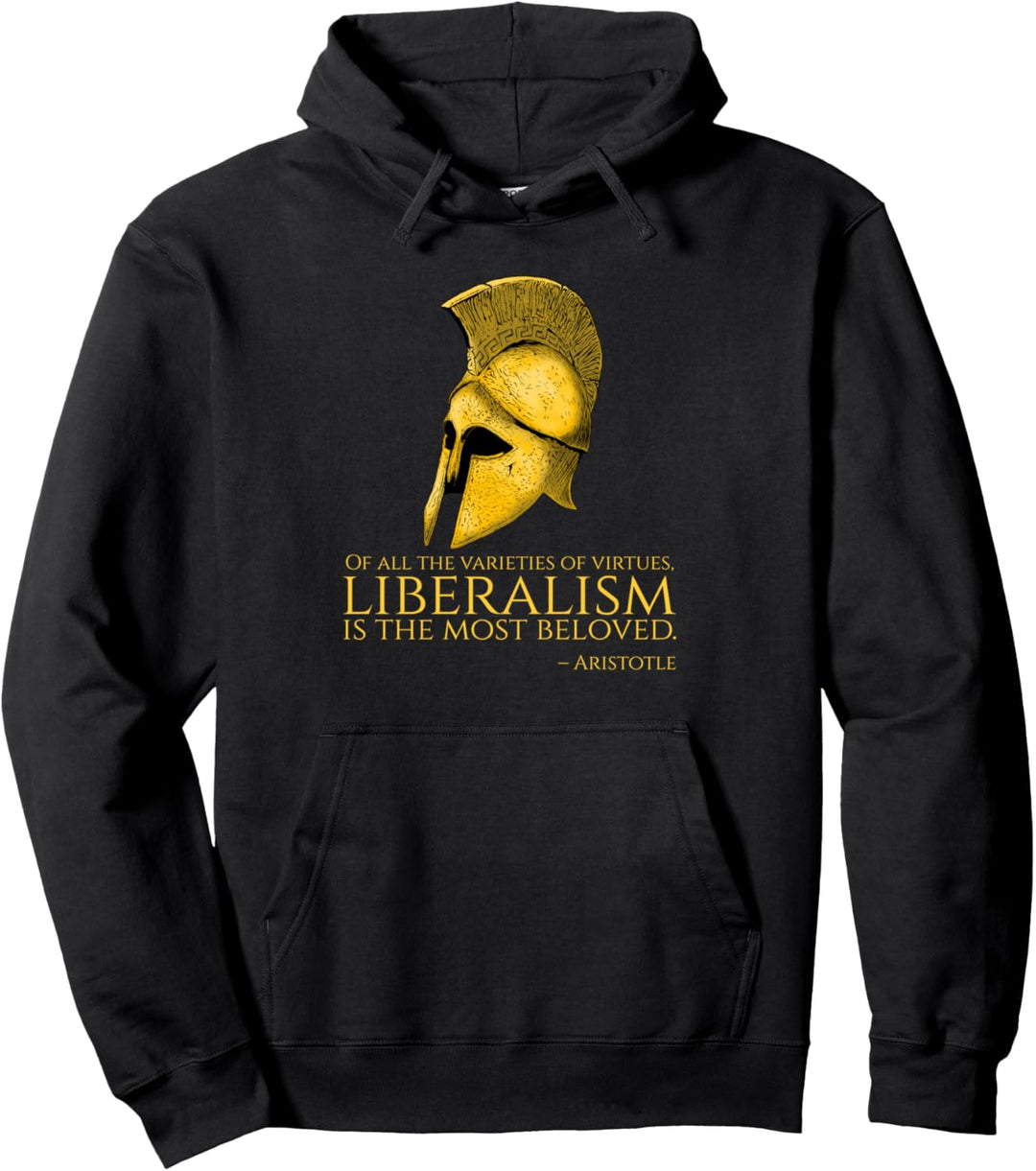 Antike griechische Philosophie – Aristoteles Zitat über Liberalismus Pullover Hoodie