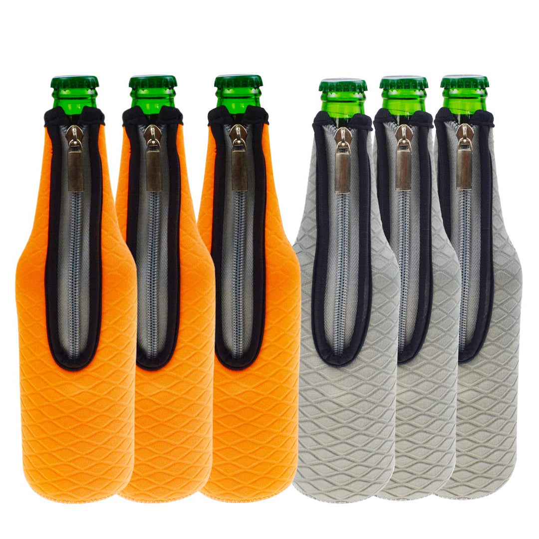AF-WAN Neopren-Reissverschluss-Bierflaschen-Hülle, Bierflaschenhalter, 500 ml (Farbe 2)
