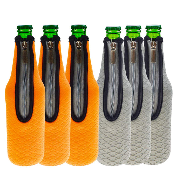 AF-WAN Neopren-Reissverschluss-Bierflaschen-Hülle, Bierflaschenhalter, 500 ml (Farbe 2)
