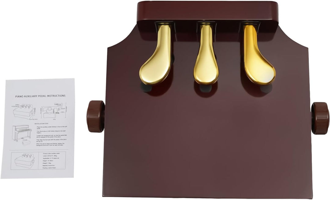 Klavier Pedalverlängerung, Klavier Pedal Extender mit 3 Pedale Klavierpedal-Verlängerungsbank Klavie