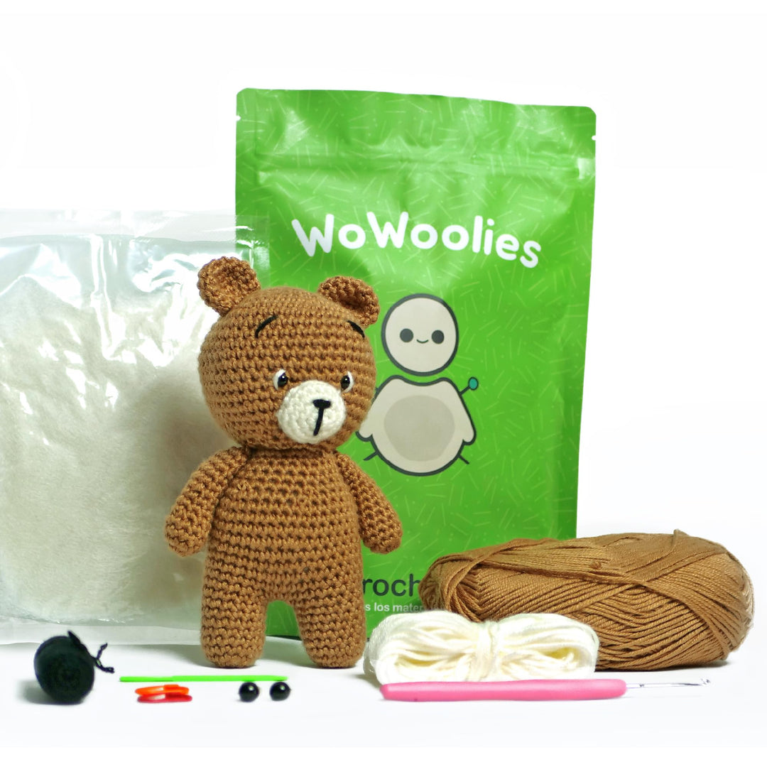 WoWoolies Amigurumi Teddy-Set – komplettes Häkel- und Häkelset | Schritt für Schritt Anleitung | ink