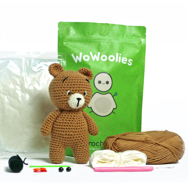 WoWoolies Amigurumi Teddy-Set – komplettes Häkel- und Häkelset | Schritt für Schritt Anleitung | ink