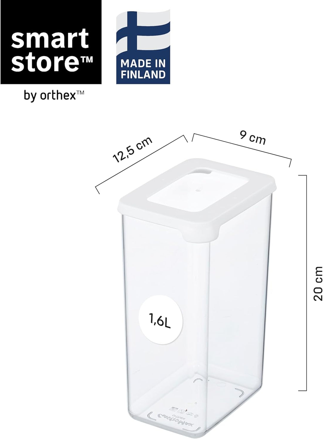 SmartStore Vorratsdosen 1.6L Set mit 4 Stück - Plastik Aufbewahrungsbox mit Deckel, BPA-frei, Spülma