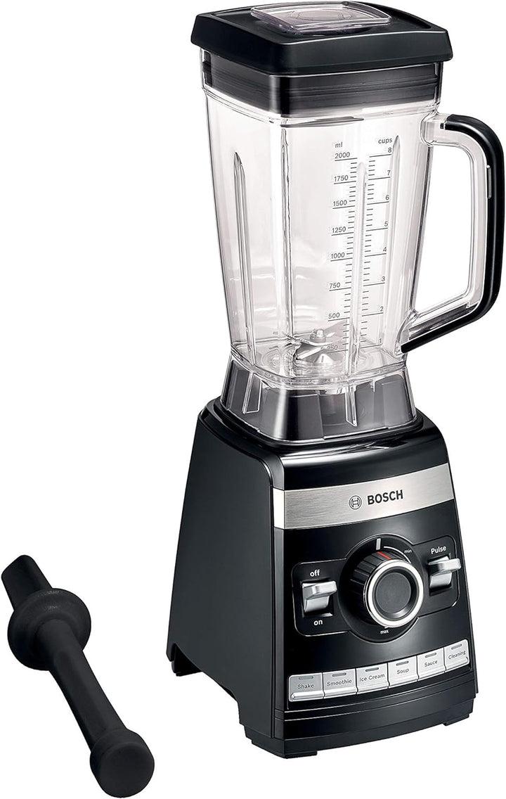 Bosch Standmixer VitaBoost MMBH6P6B, 6-Klingen-Edelstahlmesser, 2,5l Tritan-Mixbehälter, Stopfer, 6