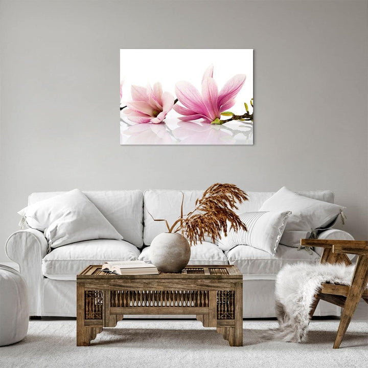 Bilder auf Leinwand Magnolie blume natur pflanze Leinwandbild 70x50cm Wandbilder Dekoration Wohnzimm