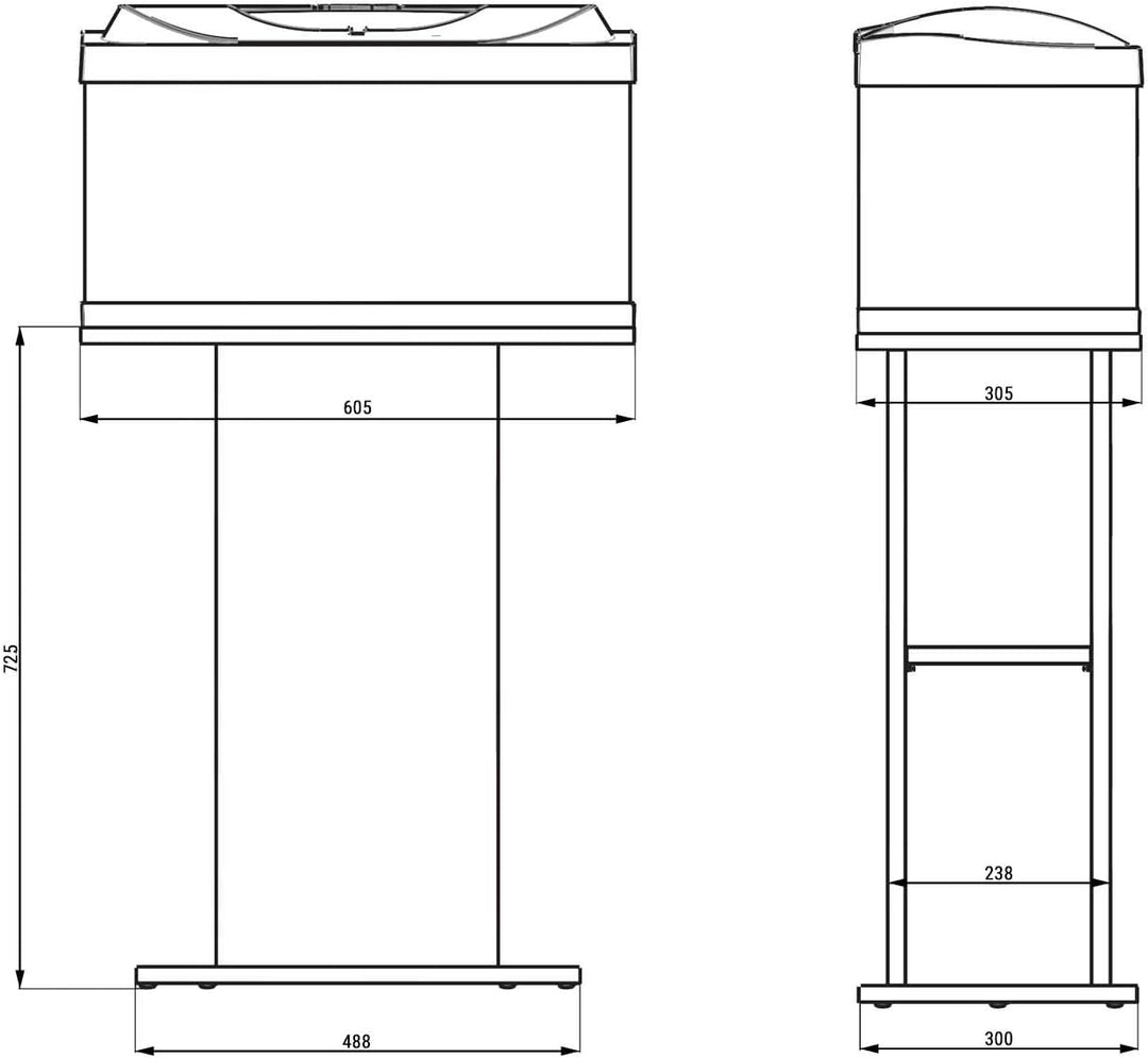 Tetra Aquarium Unterschrank - speziell für Starter Line 54/80 L Aquarien entwickelter Aquarium Tisch