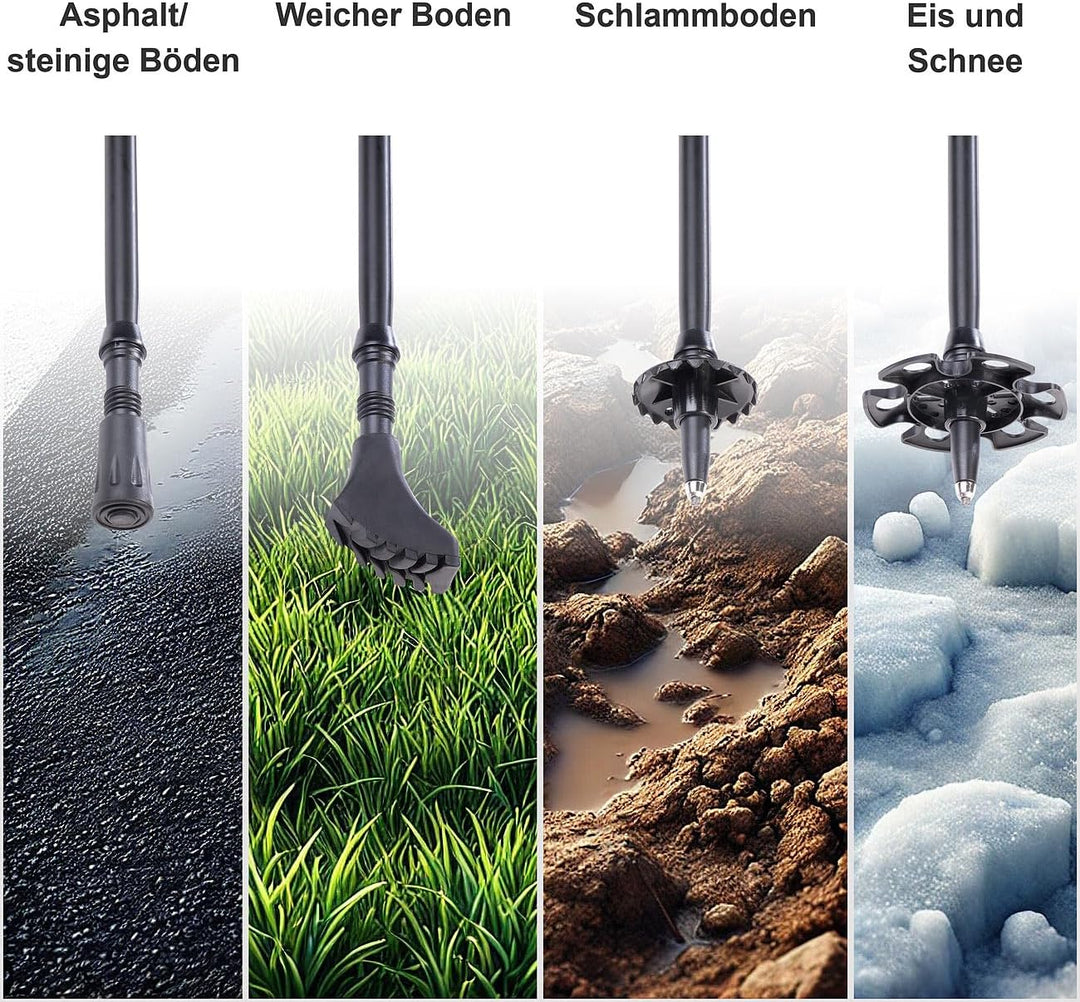 Speeron Trekkingstöcke: 1 Paar Teleskop-Wanderstöcke, Aluminium, Kork-Griff, höhenverstellbar (Gehst