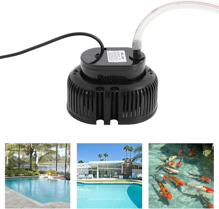 Poolpumpe 75W, Schmutzwasserpumpe mit 5m Schlauch & 7.5m Kabel, Poolabdeckpumpe für Pool, Teich, Gar