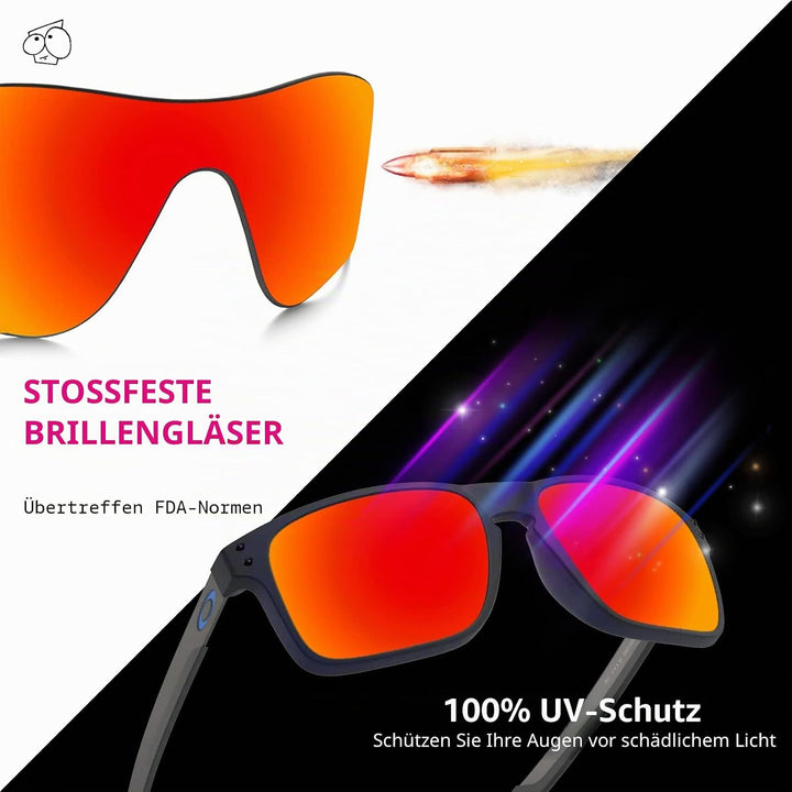 EZReplace Ersatzgläser für Oakley Radar EV Path OO9208 Sonnenbrillen (polarisierte Gläser) Carbonsch