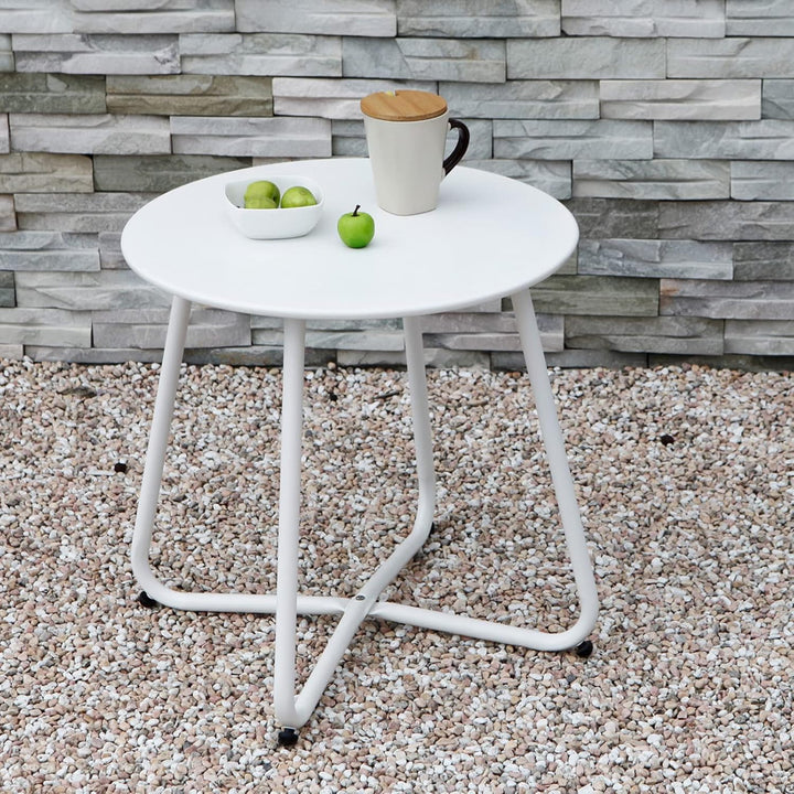 Grand patio Couchtische, Sofatisch, Leicht, Stabil, Einfacher Aufbau, Runder Kaffeetisch ideal für D