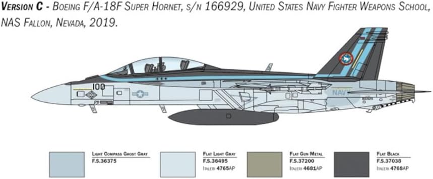 Italeri 2823 1:48 F/A-18F U.S. Navy Special Colors - Modellbau, Bausatz, Standmodellbau, Basteln, Ho