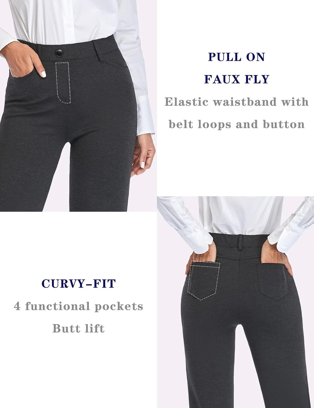 Tapata Damen 71cm/76cm/81cm/86cm Bootcut Stretch-Hose mit 4 Taschen, Tall/Lang/Regulär/Petite Für Bü