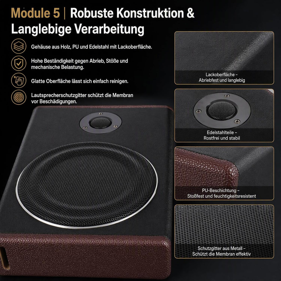 Subwoofer Flach Car Aktiv Bass Lautsprecher, Auto Ultra-Kompaktes aktives Set Unter Sitz Aktiv, mit