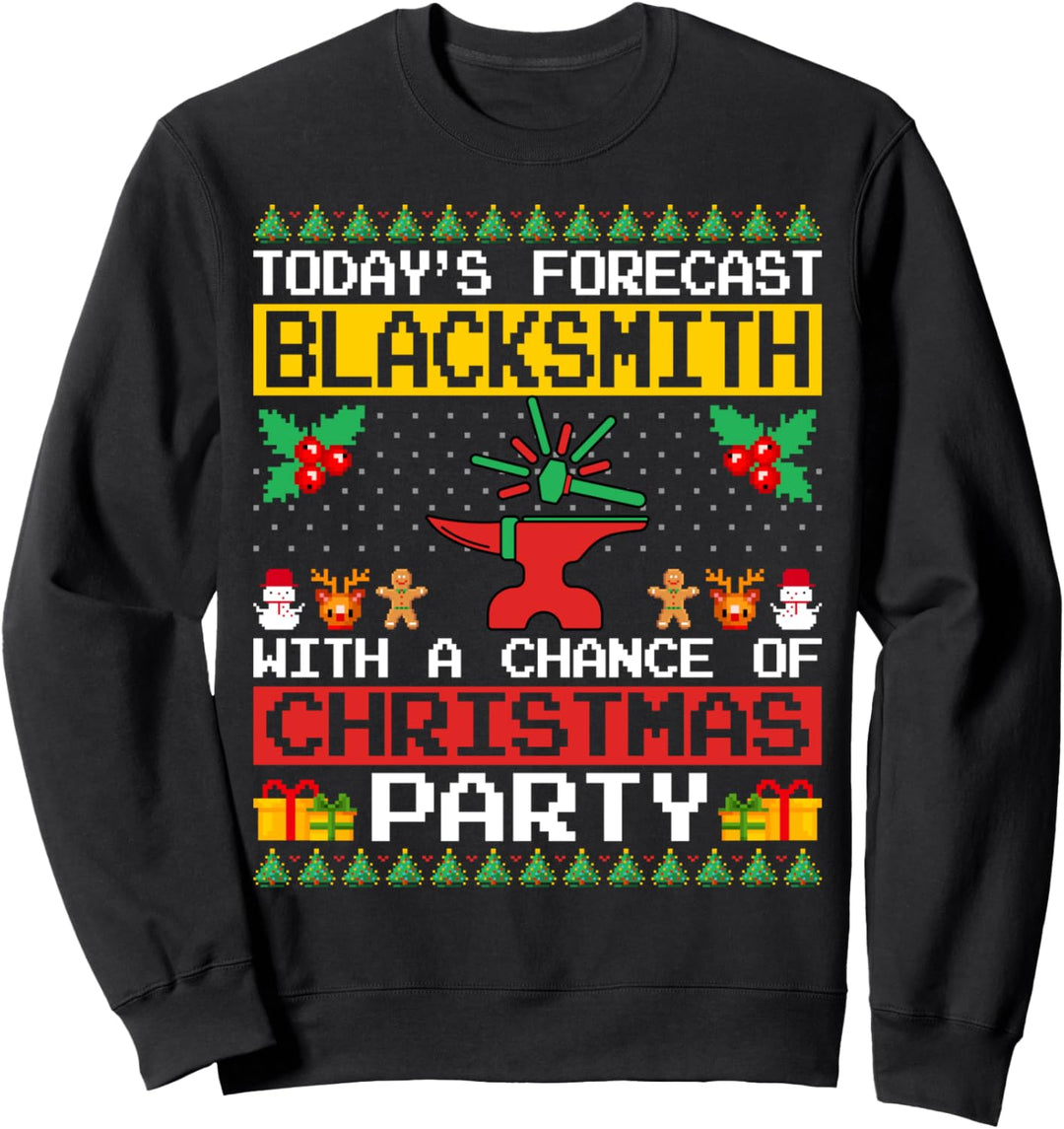 Blacksmithing Christmas Party Blacksmith Xmas Ugly Style Sweatshirt