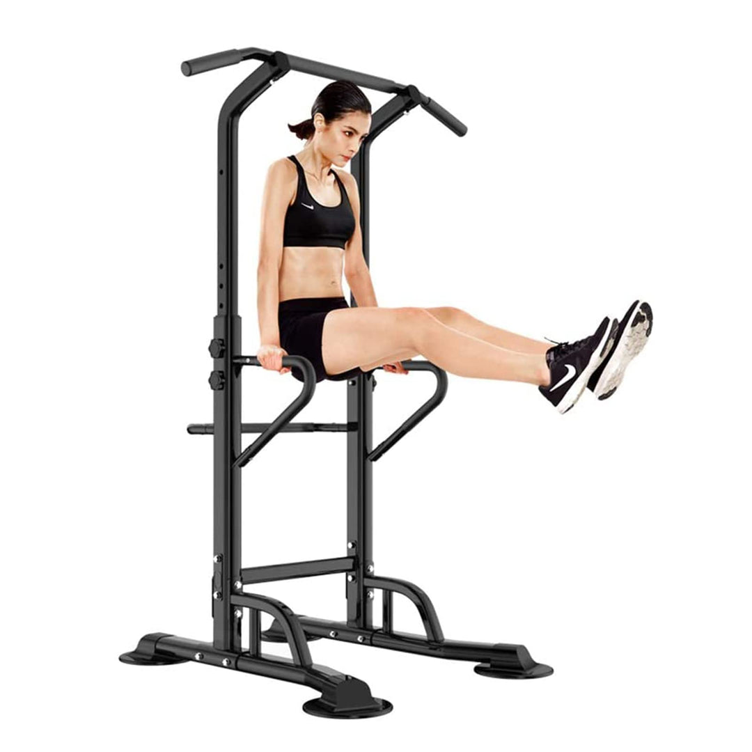 SogesGame Verstellbare Klimmzugstange Power Tower, Höhenverstellbarer Multi-Gym Power Tower Dip Stat