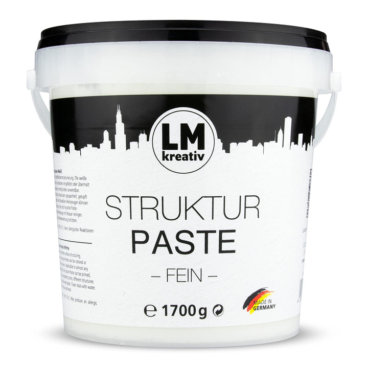 LM Strukturpaste fein 1,7 kg | Texture Paste | für Acrylmalerei & Leinwand | Spachtelmasse Acryl | I