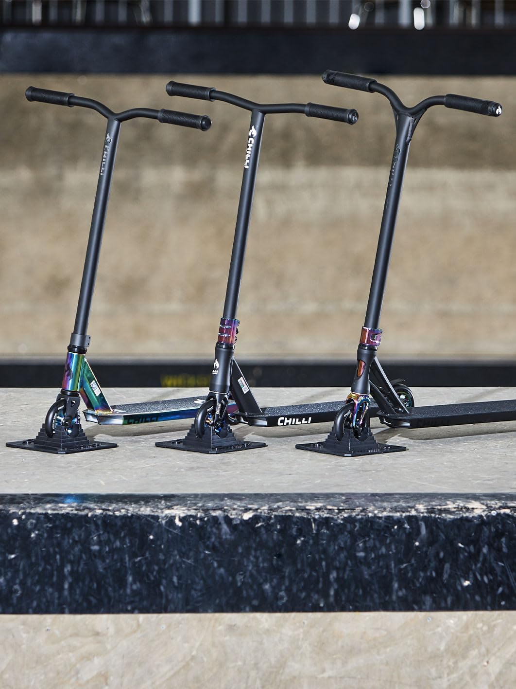 Chilli Pro Scooter Reaper Grim Stuntscooter in schwarz, 110mm Rollen, Einsteiger Stuntscooter
