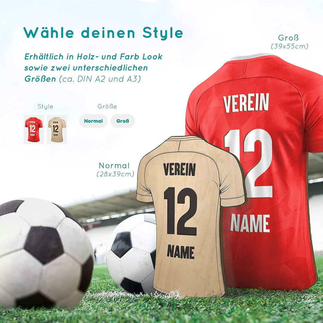Elbeffekt Trikotlampe für Regensburg Fans aus Holz - personalisierbares Geschenk - schenke Dein indi