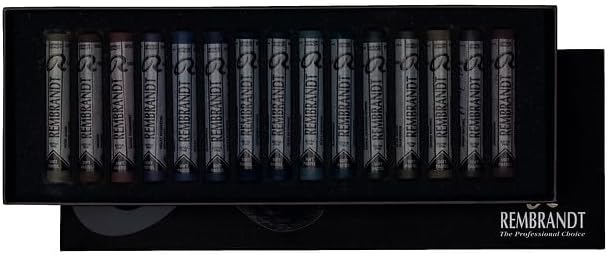 Rembrandt Weiche Pastellkreide, 15 Stück, dunkle Töne, Set