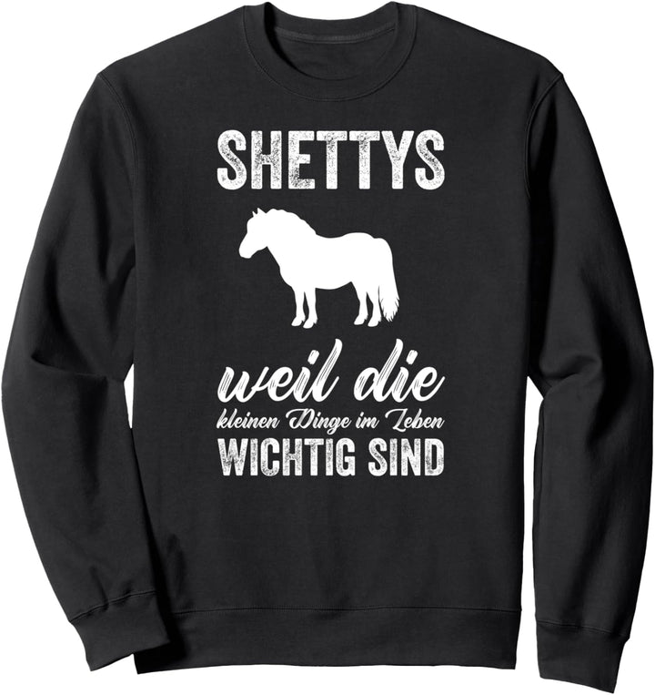 Shetty Shetland Pony Pferd Reiterin Damen Mädchen Sweatshirt