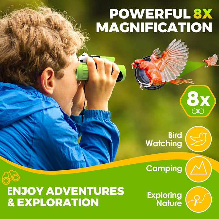 Fernglas für Kinder, Spielzeug für 3–12 Jahre alte Mädchen und Jungen, Vogelbeobachtung, Wandern, 4,