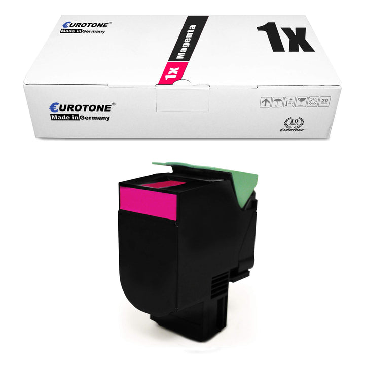 Eurotone XL Magenta Toner kompatibel für Lexmark CS 421 521 622 CX 421 522 622 625 DN adn ade ersetz